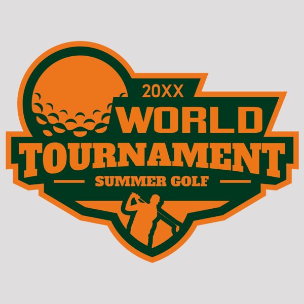 World Tournament Simmer Golf logo template Thumbnail