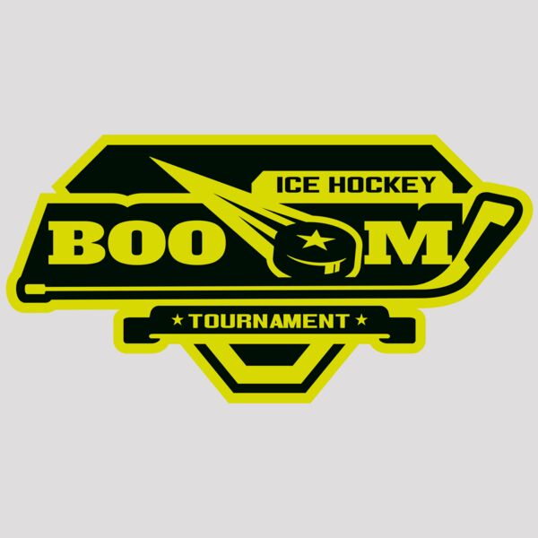 Boom Ice Hockey Tournament logo template Thumbnail