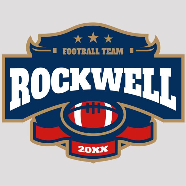 Rockwell Football team logo template Thumbnail