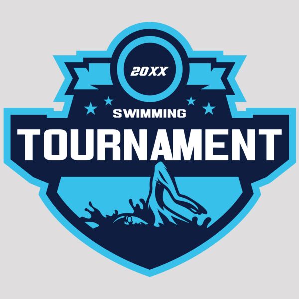 Swimming Tournament logo template Thumbnail