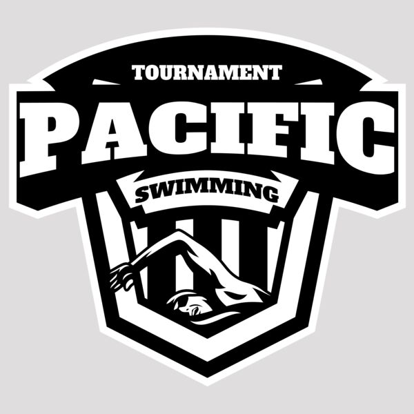 Pacific Swimming Tournament logo template Thumbnail