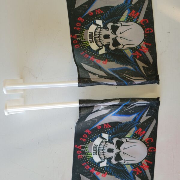 Car Flag single ply w/ Pole  Thumbnail