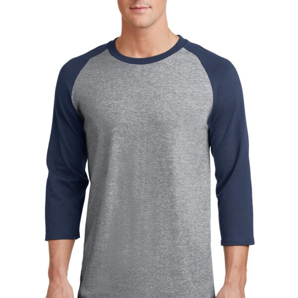 (pc55rs) Core Blend 3/4 Sleeve Raglan Tee Thumbnail