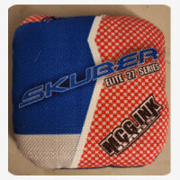 Skuber Elite series cornhole bag / red, white blue version Design