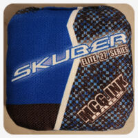 Skuber Elite series cornhole bag / blue / black version Design