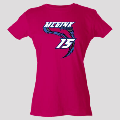 MCG INK R/C support shirt  Women's Slim Fit Fine Jersey T-Shirt Thumbnail