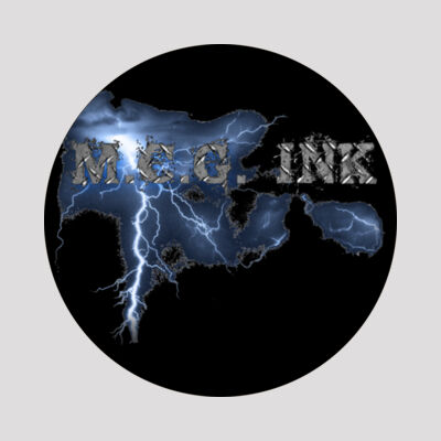 Mcg ink lightning strikes - Fabric coaster Thumbnail