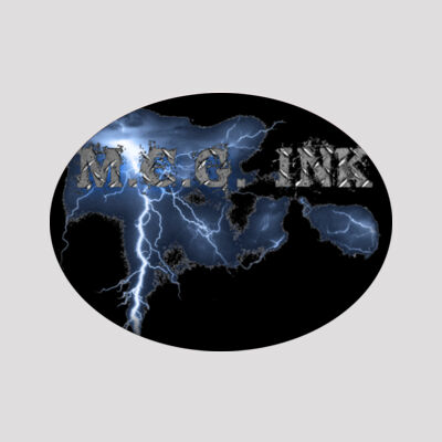Mcg ink lightning strikes key chain - Oval Keychain FRP Thumbnail
