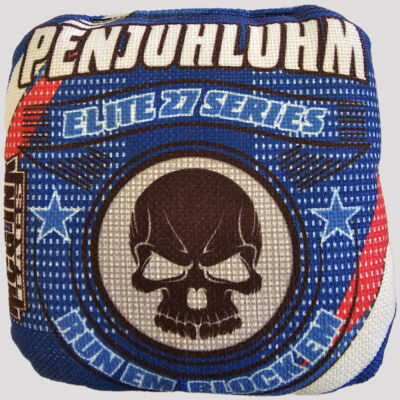 PENJUHLUHM elite series cornhole bag , Blue run em version Thumbnail