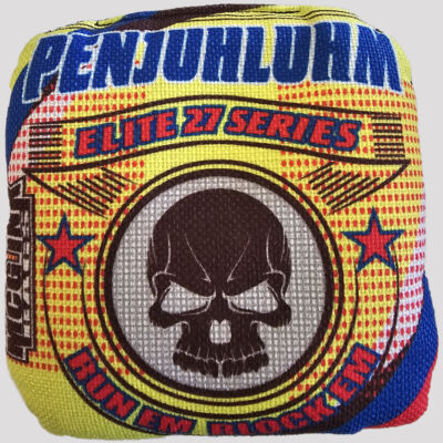 PENJUHLUHM elite series cornhole bag , Yellow run em version Thumbnail